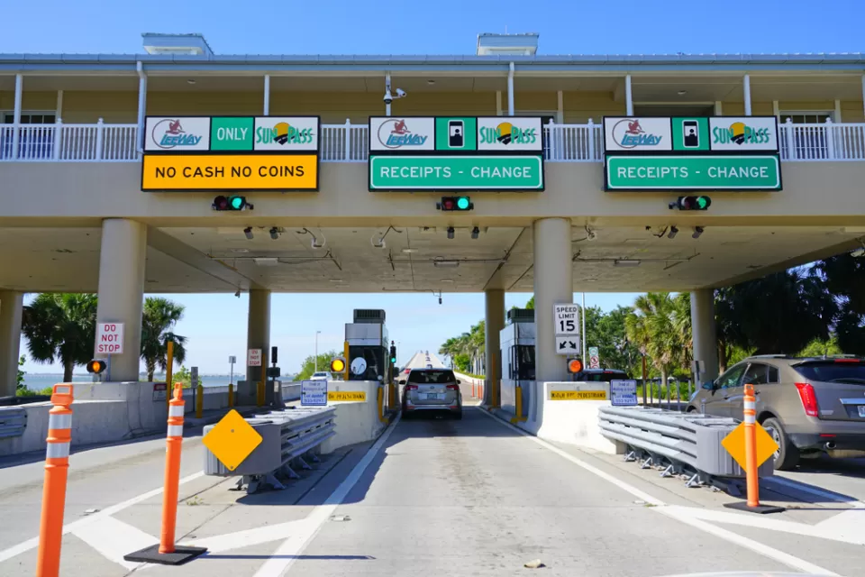 A toll payment facility in Florida.